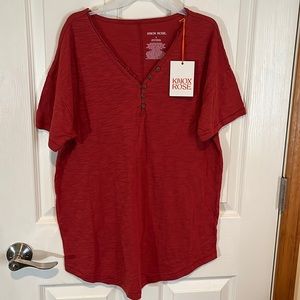 NWT Knox Rose burnt orange tee